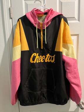 Cheetos Chester Cheetah Colorblock Half-Zip Windbreaker Jacket 2XL